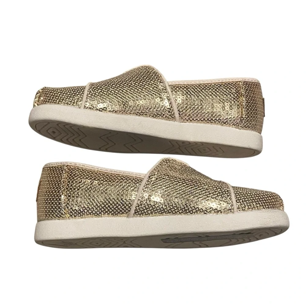 Toms Alpargata Classic Champagne Mini Sequins Toddler Shoe